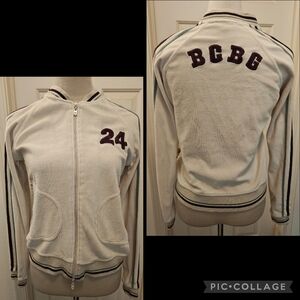Y2K BCBG Velour Double Zip Track Suit Jacket.